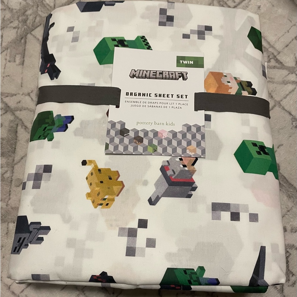 Minecraft bed sheets